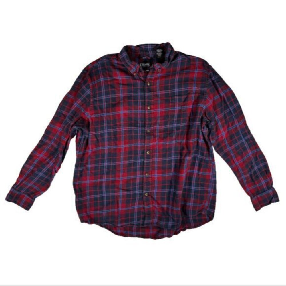 Chaps Blue and Red Plaid Flannel